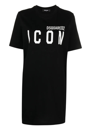 DSQUARED2 logo-print cotton T-shirt dress - Black