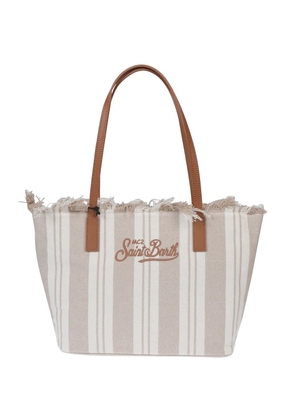 MC2 Saint Barth striped fringed bag - Neutrals