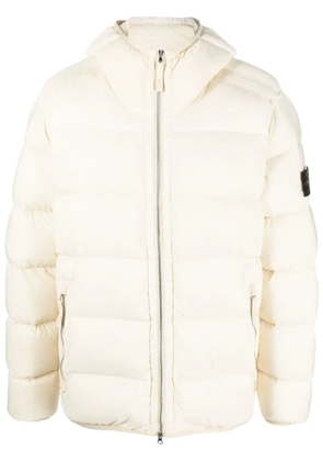 Stone Island feather down hooded coat - Neutrals