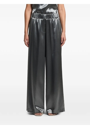 Peserico fluid satin trousers - Green