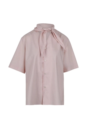Plan C scarf-embellished shirt - Pink