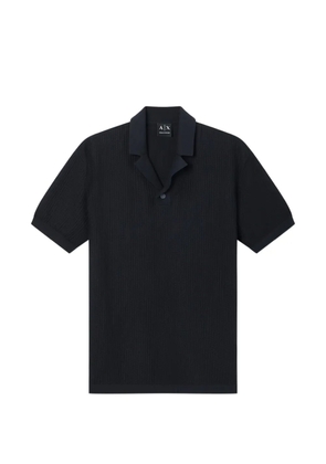 Armani Exchange button ribbed polo - Blue