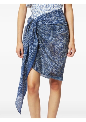 ISABEL MARANT LUCILIA patterned pareo - Blue