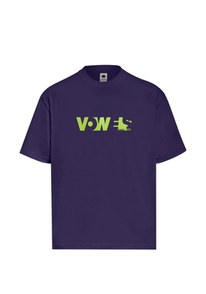 Vowels cotton T-shirt - Blue