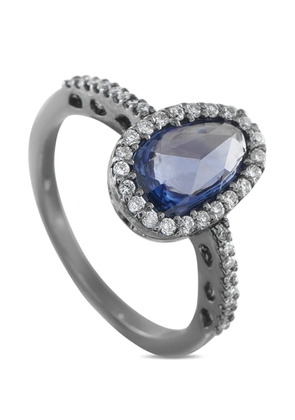 LB Exclusive diamond and sapphire ring - Black
