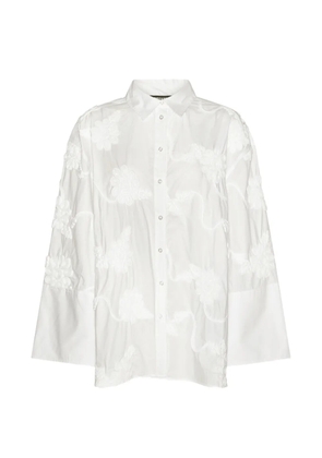 ROTATE BIRGER CHRISTENSEN flower oversized shirt - White