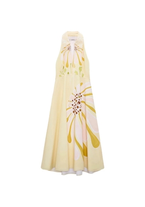 Dorothee Schumacher floral poplin midi dress - Yellow