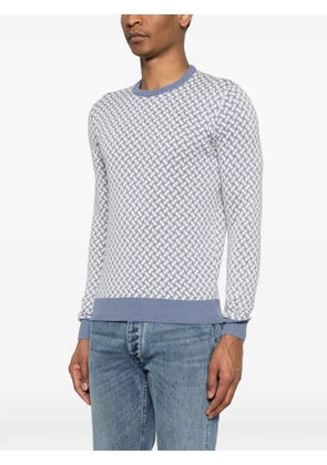 Drumohr geometric-pattern sweater - Blue