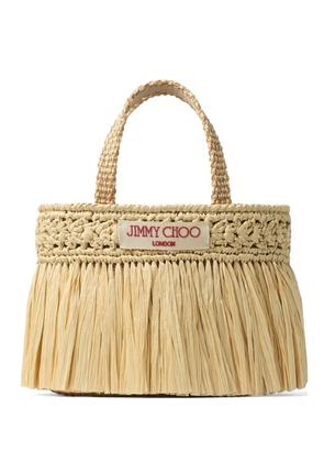 Jimmy Choo fringed beach tote bag - Neutrals