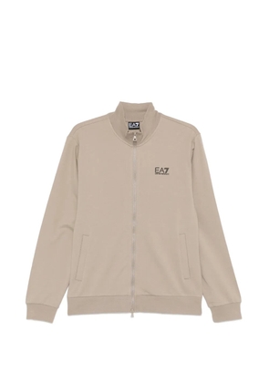 Ea7 Emporio Armani zip collar sweatshirt - Neutrals