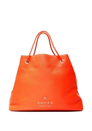 Gucci Pre-Owned 2010s logo leather tote bag - Orange