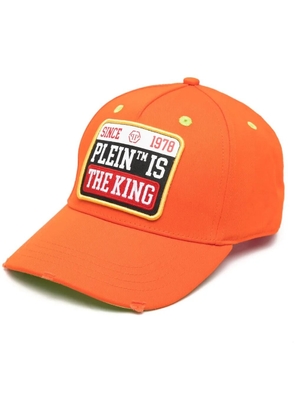Philipp Plein logo-patch distressed cap - Orange