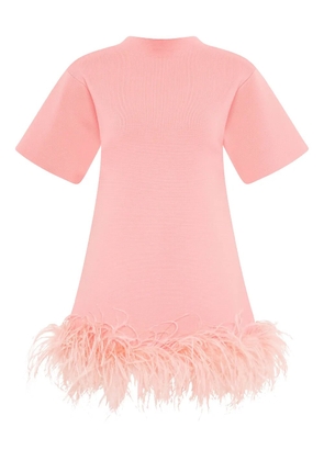 Rachel Gilbert Rita feather-embellished dress - Orange