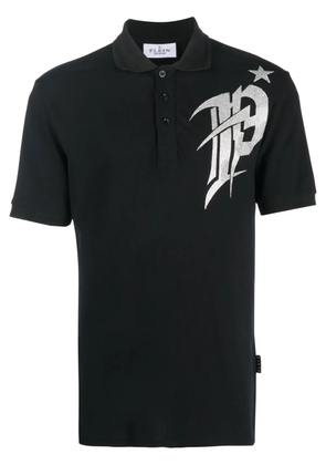 Philipp Plein logo-print polo shirt - Black