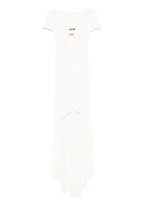 Patrizia Pepe cut out-detail maxi dress - White