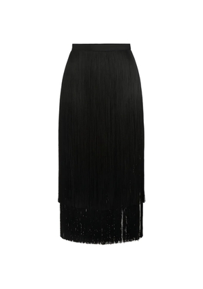 Elisabetta Franchi fringed skirt - Black