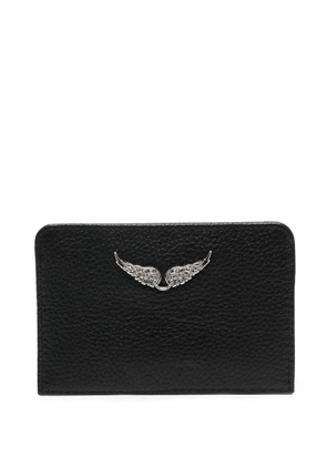 Zadig&Voltaire wing-charm leather cardholder - Black
