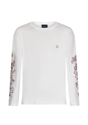 John Richmond long-sleeve graphic T-shirt - White