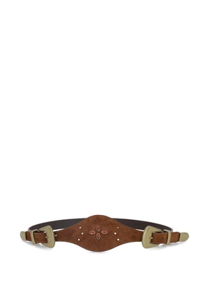 Fortela Temple studded leather belt - Brown