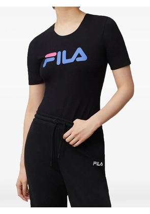 Fila logo-print T-shirt - Black