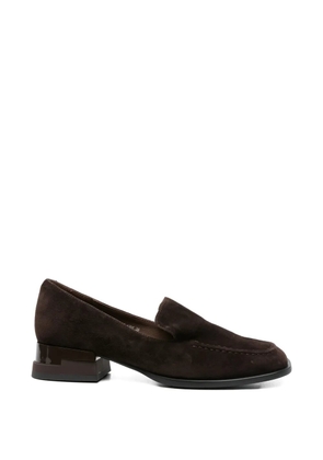 LINDA BAUMANN square-toe loafers - Brown