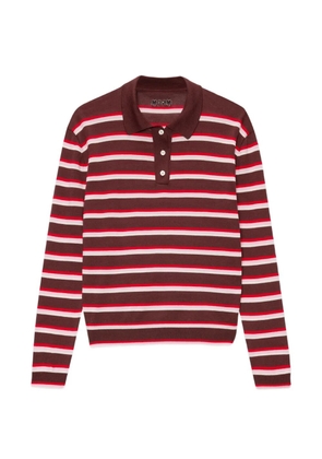 MSGM striped polo knitwear - Brown