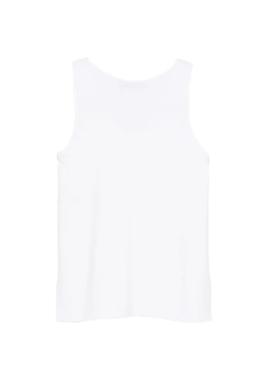 D.Exterior V-neck sleeveless top - White