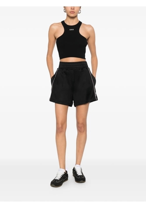 Off-White logo-embroidered tank top - Black