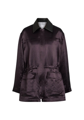 Maria McManus drawstring satin jacket - Purple
