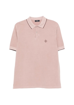 Herno logo-embroidered polo shirt - Pink