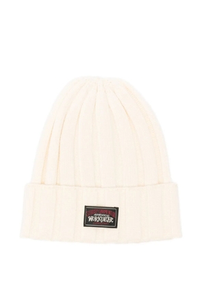 Stüssy ribbed logo-patch beanie - Neutrals