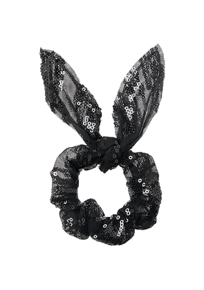 Maison Michel Dorothea sequinned hair band - Black