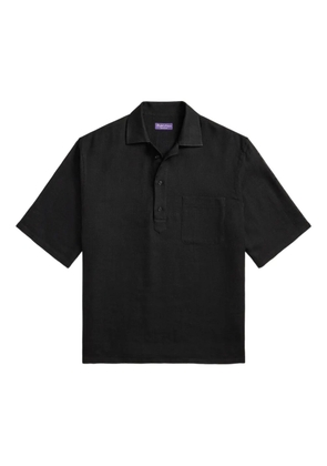 Ralph Lauren Purple Label pocket short-sleeve polo shirt - Black