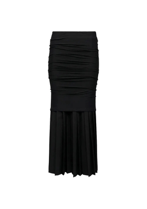 MM6 Maison Margiela ruched pleated skirt - Black