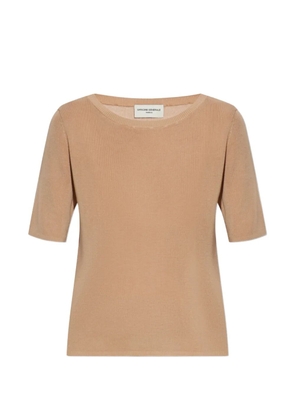 Officine Generale ribbed short-sleeve T-shirt - Neutrals