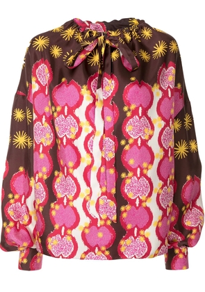 Tod's patterned silk blouse - Pink