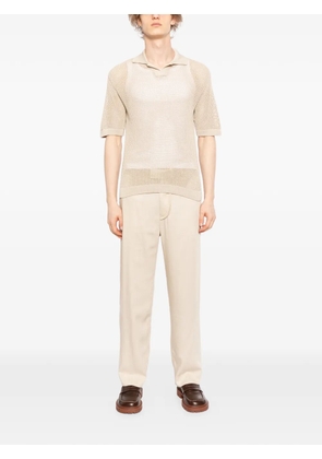Tagliatore tilley knitted polo shirt - Neutrals