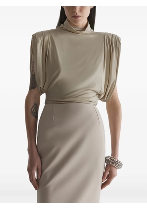 Mugler jersey blouse - Neutrals