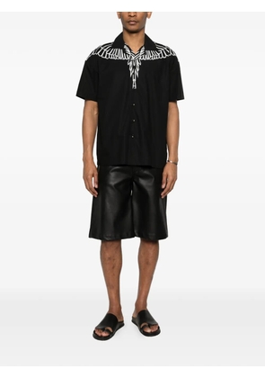 COUNTY OF MILAN wing-print shirt - Black