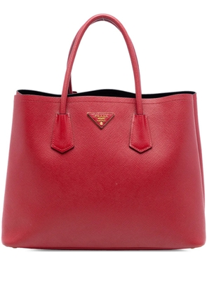 Prada Pre-Owned 2010-2026 Medium Saffiano Cuir Double satchel - Red
