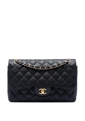 CHANEL Pre-Owned 2010-2011 Jumbo Classic Caviar Double Flap shoulder bag - Black