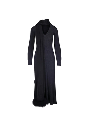 Valentino Garavani Pre-Owned V-neck long-sleeved maxi dress - Black