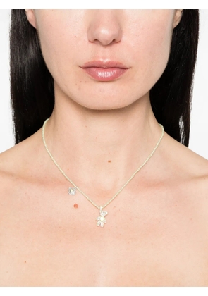 YVMIN bear flower-charm necklace - Silver