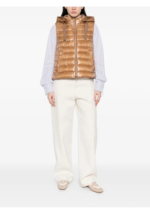 Herno drawstrings-collar waistcoat - Brown