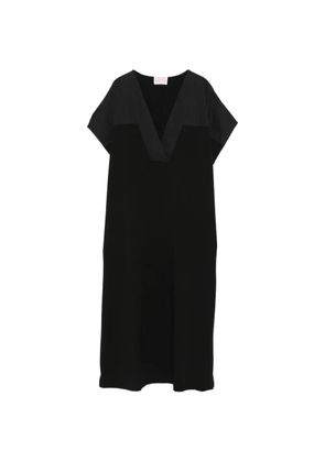 Marina Rinaldi Nnwalga V-neck panel midi dress - Black