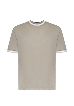 Eleventy ribbed trim T-shirt - Neutrals