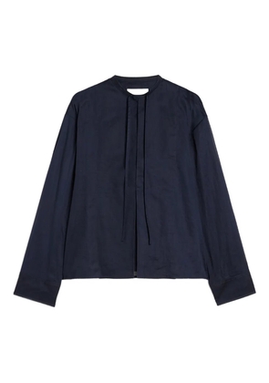 Jil Sander plastron-drawstring blouse - Blue