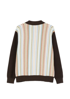 WALK IN PARIS pinstripe zip-up cardigan - Neutrals