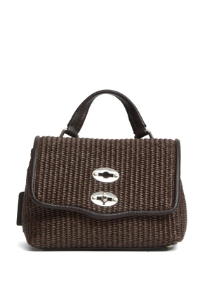 Zanellato Baby Postina top handle woven tote bag - Brown
