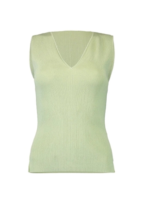 Victoria Beckham ribbed V-neck top - Green